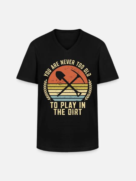 Geology Geologist Fossils - Play in the dirt - Men's V-Neck T-Shirt - black