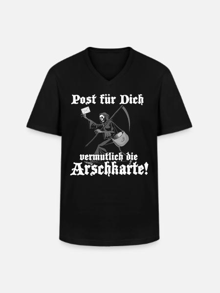 Post für Dich - Männer-T-Shirt mit V-Ausschnitt - Schwarz