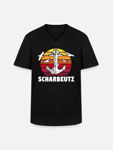 Scharbeutz Ostsee Scharbeutzer - Männer-T-Shirt mit V-Ausschnitt - Schwarz