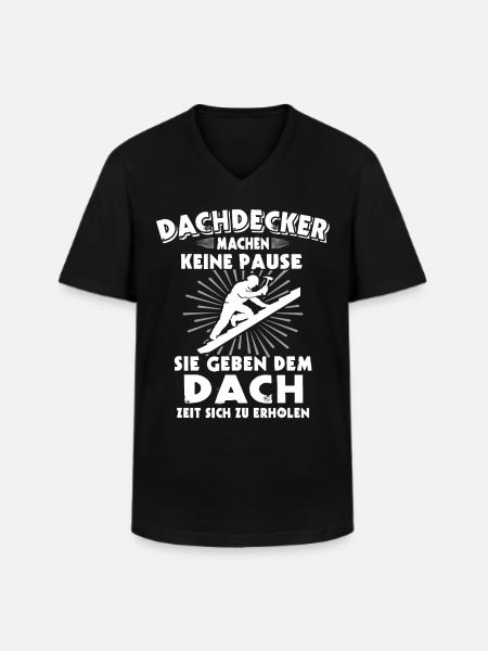 Dachdecker Dachdecken Dach Decken - Männer-T-Shirt mit V-Ausschnitt - Schwarz