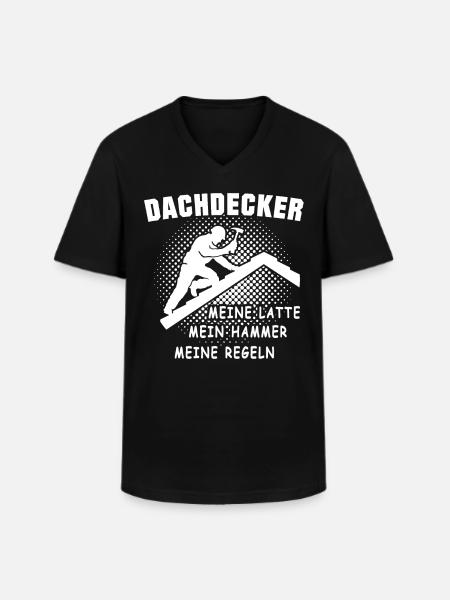 Dachdecker - Männer-T-Shirt mit V-Ausschnitt - Schwarz