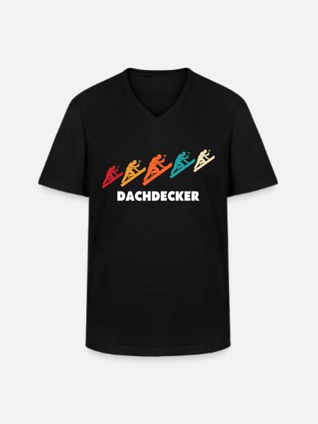 Dachdecker Dachspengler Dachdecken Dachklempner - Männer-T-Shirt mit V-Ausschnitt - Schwarz