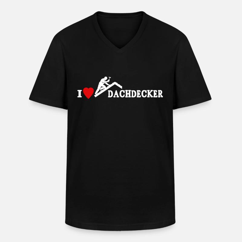 Dachdecker Dachspengler Dachdecken Dachklempner - Männer-T-Shirt mit V-Ausschnitt - Schwarz