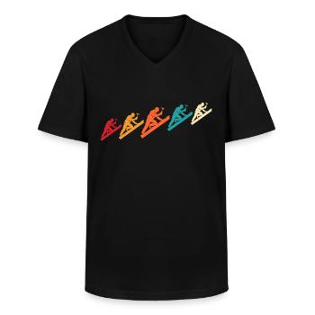 Dachdecker Sprüche Dachdecken - Männer-T-Shirt mit V-Ausschnitt - Schwarz - Vorne - AI Model Male 178 dark (178cm)