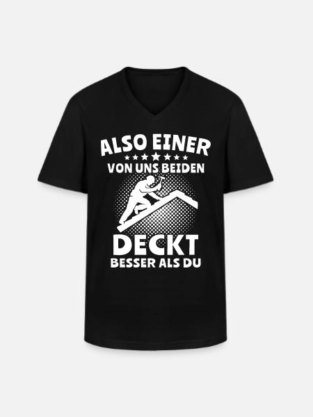 Dachdecker - Männer-T-Shirt mit V-Ausschnitt - Schwarz