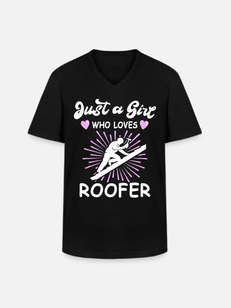 Roofing motif roofing ceilings - Men's V-Neck T-Shirt - black