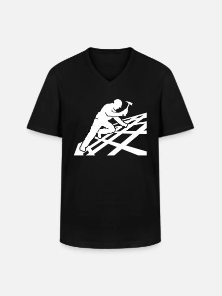 Roofing motif roofing ceilings - Men's V-Neck T-Shirt - black