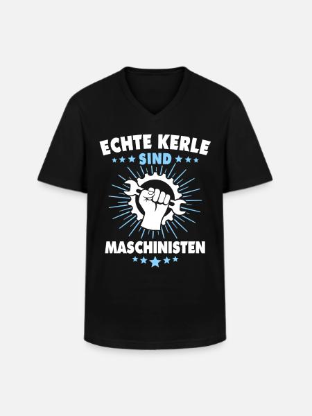 Maschinist Sprüche Maschinisten - Männer-T-Shirt mit V-Ausschnitt - Schwarz