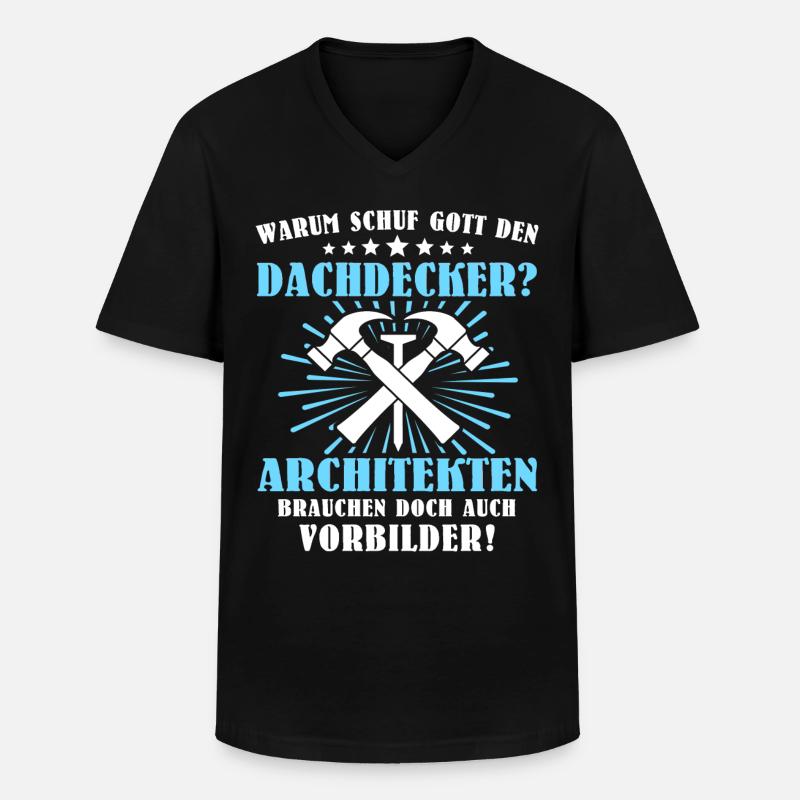 Dachdecker Beruf Dachdecken - Männer-T-Shirt mit V-Ausschnitt - Schwarz