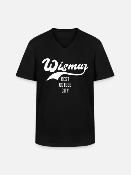 Wismar Ostsee Wismarer Urlaub - Männer-T-Shirt mit V-Ausschnitt - Schwarz