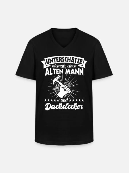 Dachdecker Dachdecken - Männer-T-Shirt mit V-Ausschnitt - Schwarz