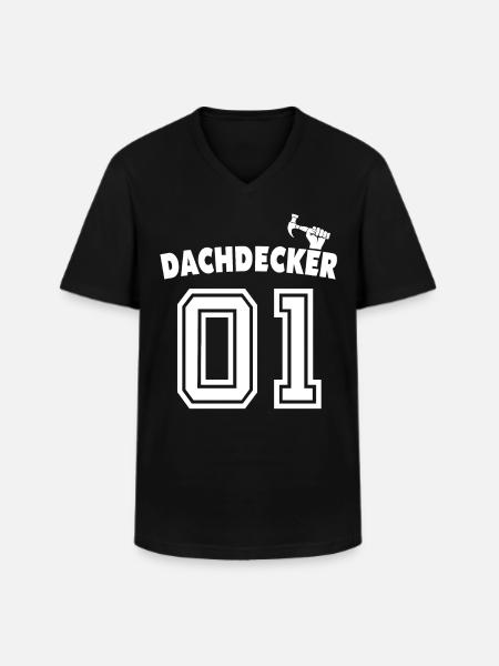 Dachdecker Dachspengler Dachklempner - Männer-T-Shirt mit V-Ausschnitt - Schwarz