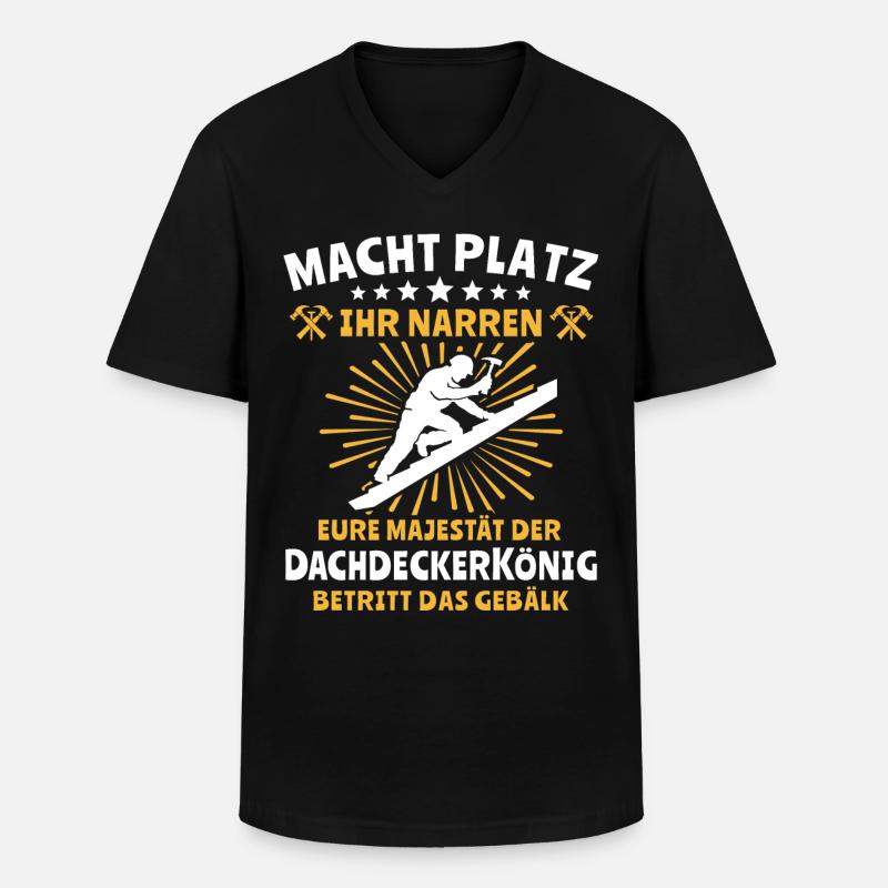 Dachdecker Dachspengler Dachklempner - Männer-T-Shirt mit V-Ausschnitt - Schwarz