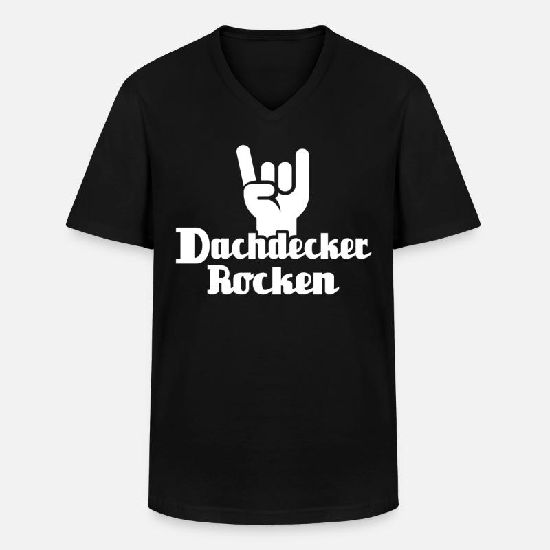 Dachdecker Dachspengler Dachklempner - Männer-T-Shirt mit V-Ausschnitt - Schwarz