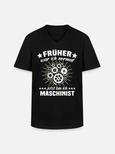 Maschinist - Männer-T-Shirt mit V-Ausschnitt - Schwarz