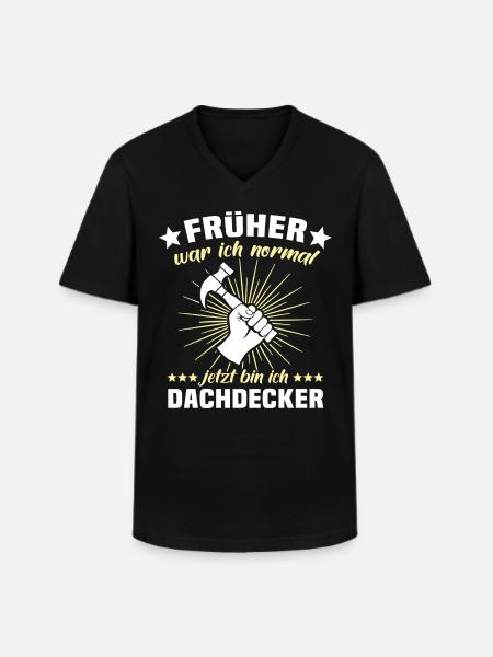 Dachdecker Dachspengler Dachklempner - Männer-T-Shirt mit V-Ausschnitt - Schwarz