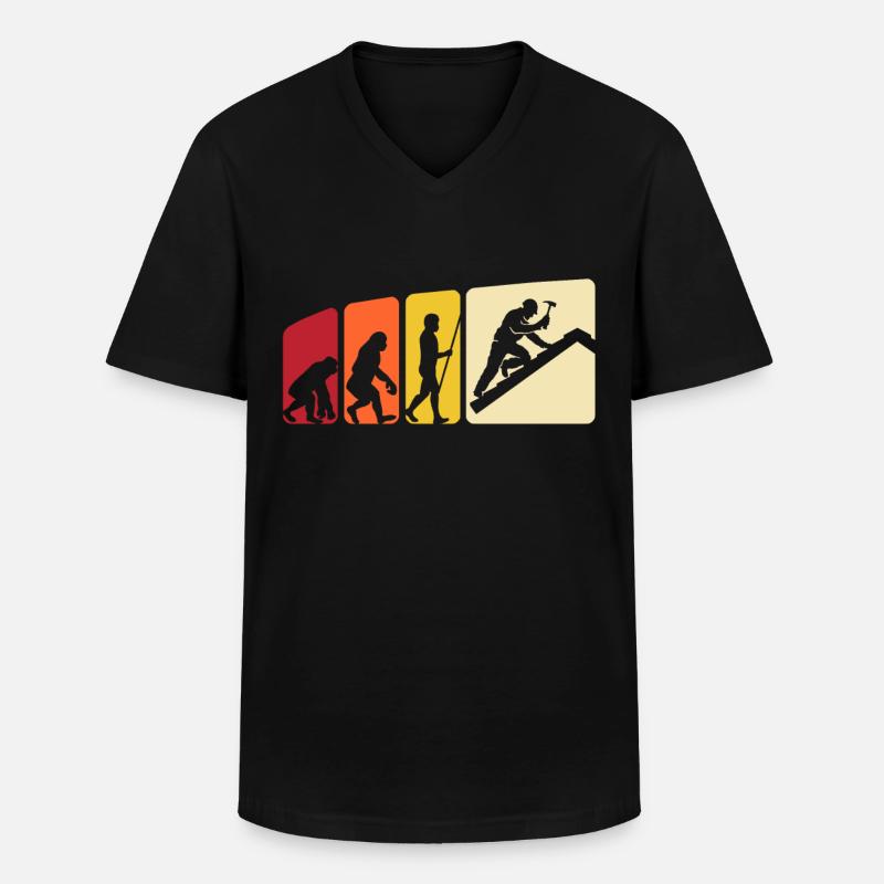 Roofer Evolution Roofing - Men's V-Neck T-Shirt - black