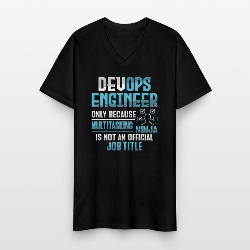 Sys-Admin Developer Devops Engineer Men's V-Neck T-Shirt