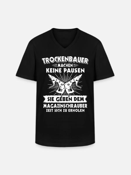 Trockenbaumonteur Trockenbauer - Männer-T-Shirt mit V-Ausschnitt - Schwarz