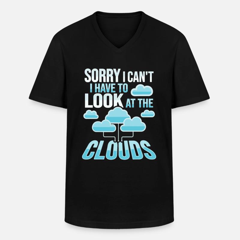 Administrateur Cloud Devops - T-shirt col V Homme - noir