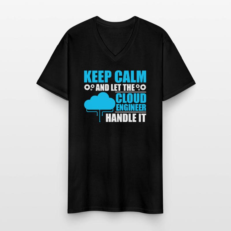 Administrateur Cloud Devops T-shirt col V Homme