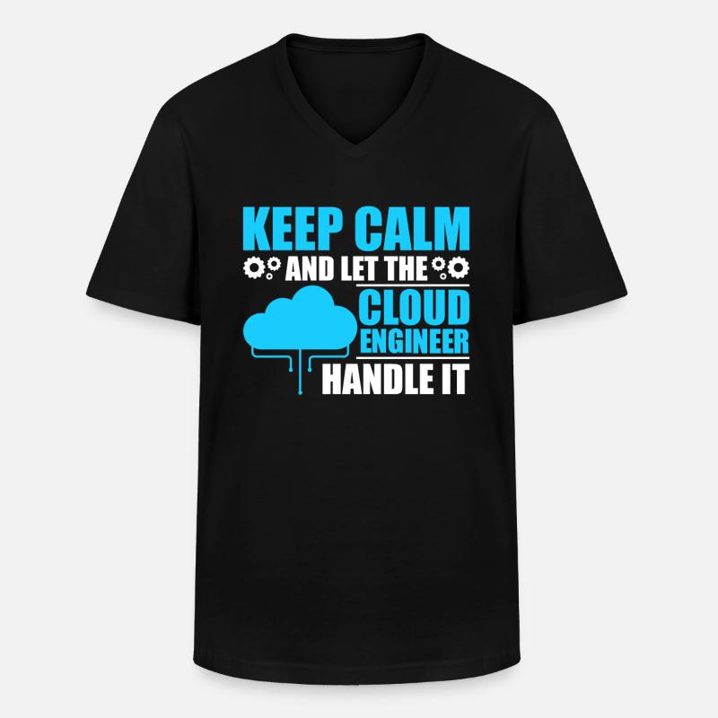 Administrateur Cloud Devops - T-shirt col V Homme - noir