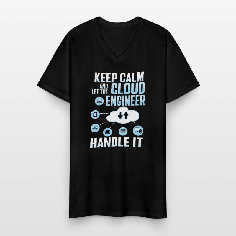 Cloud Administrator Cloud Devops Men's V-Neck T-Shirt