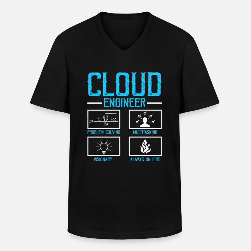 Cloud-Administrator Cloud-Devops - Männer-T-Shirt mit V-Ausschnitt - Schwarz