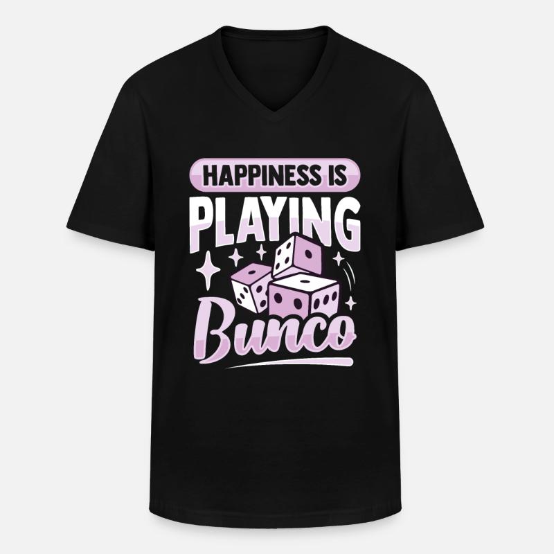 Bunco - Männer-T-Shirt mit V-Ausschnitt - Schwarz