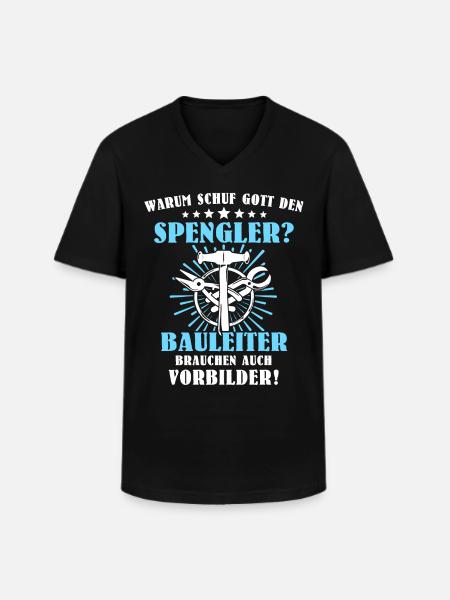 Spengler Bauspengler - Männer-T-Shirt mit V-Ausschnitt - Schwarz
