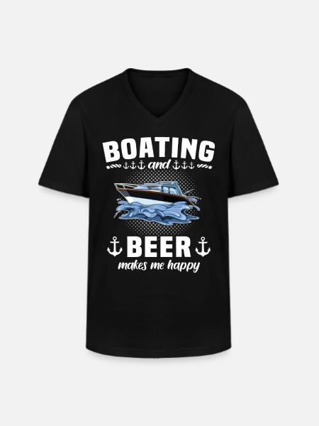 Capitaine Beer - T-shirt col V Homme - noir