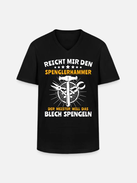Spengler Spengeln Bauspengler - Männer-T-Shirt mit V-Ausschnitt - Schwarz