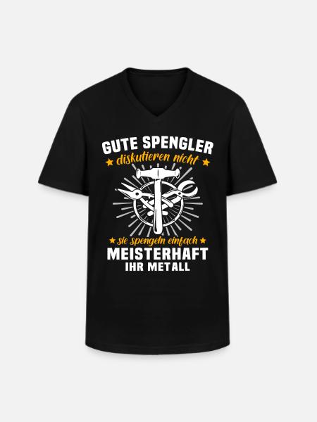 Spengler Beruf Bauspengler - Männer-T-Shirt mit V-Ausschnitt - Schwarz
