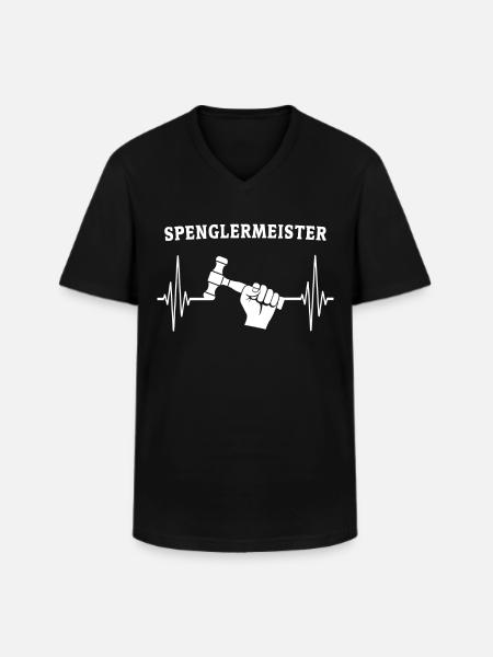 Spengler Beruf Bauspengler - Männer-T-Shirt mit V-Ausschnitt - Schwarz