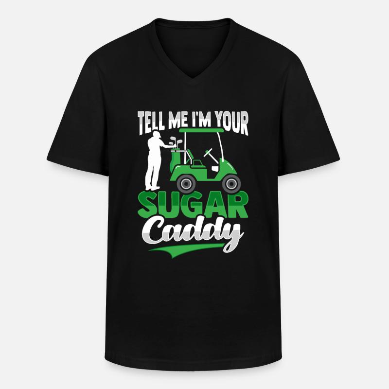 Golf Caddy - Männer-T-Shirt mit V-Ausschnitt - Schwarz