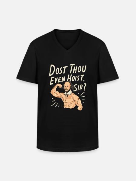 William Shakespeare Zitat - Männer-T-Shirt mit V-Ausschnitt - Schwarz