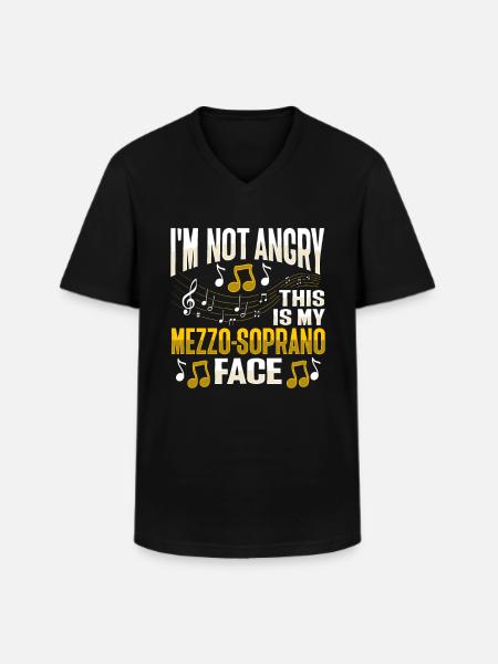 Mezzo-soprano singing voice - Men's V-Neck T-Shirt - black