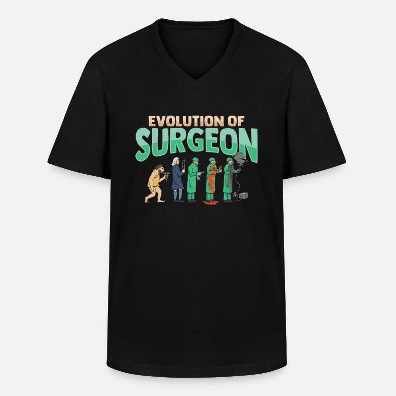 Entwicklung Des Chirurgen - Männer-T-Shirt mit V-Ausschnitt - Schwarz