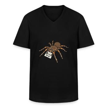 Tarentules Terrarium Tarentule Câlins Gratuits - T-shirt col V Homme - noir - Devant - AI Model Male 178 dark (178cm)