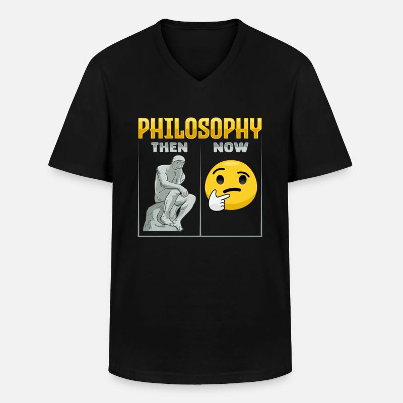 Philosophisches Design für einen Philosophen - Männer-T-Shirt mit V-Ausschnitt - Schwarz