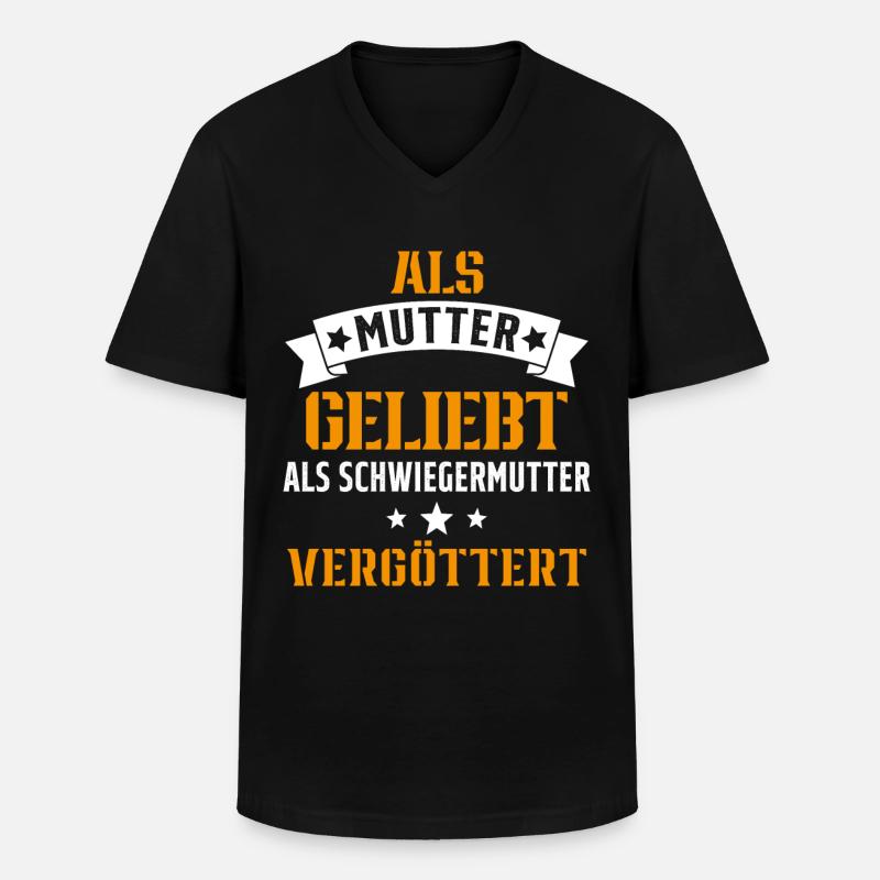 Schwiegermutter Mama Schwiegermama Mutter Mutterta - Männer-T-Shirt mit V-Ausschnitt - Schwarz