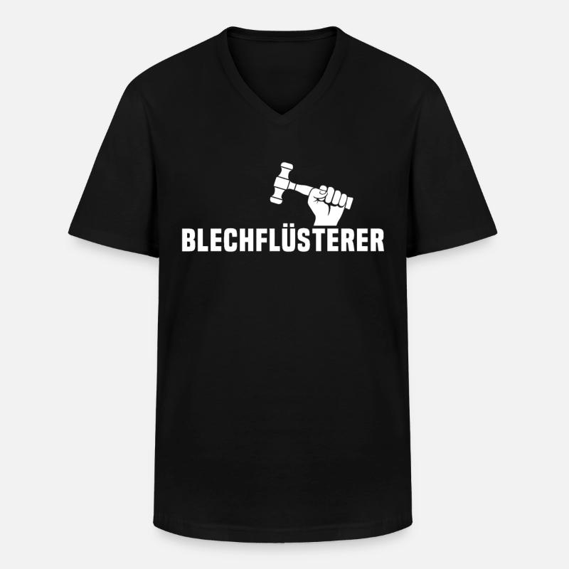 Spengler Beruf Karosseriespengler Sprüche - Männer-T-Shirt mit V-Ausschnitt - Schwarz