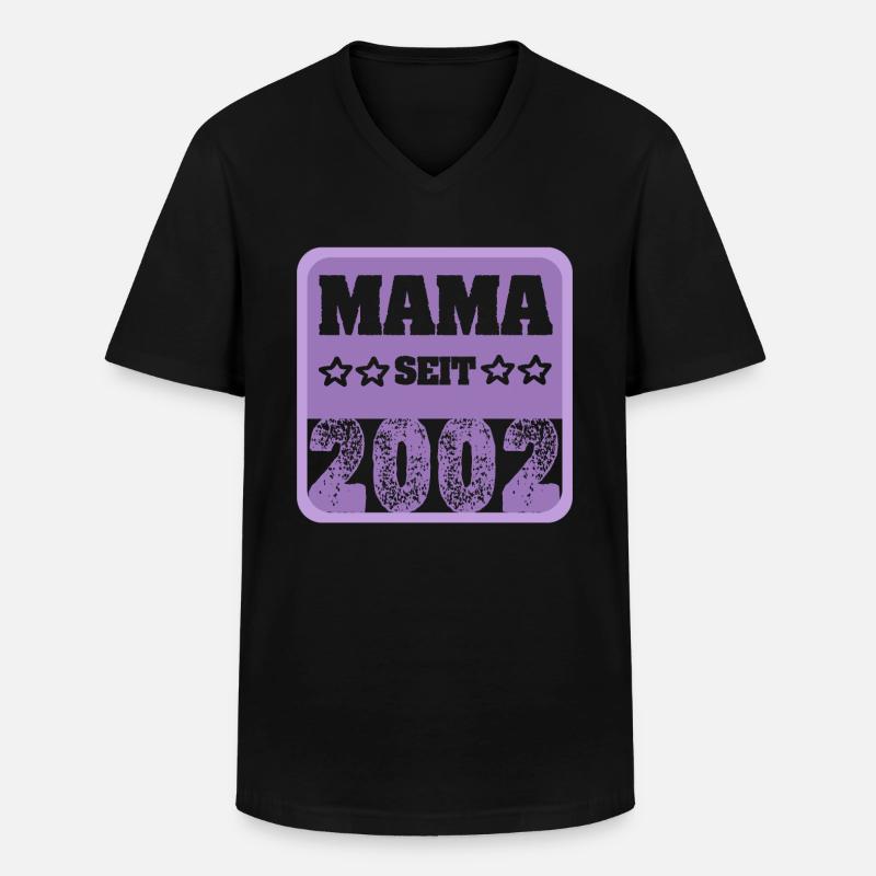 seit 2002 - Männer-T-Shirt mit V-Ausschnitt - Schwarz