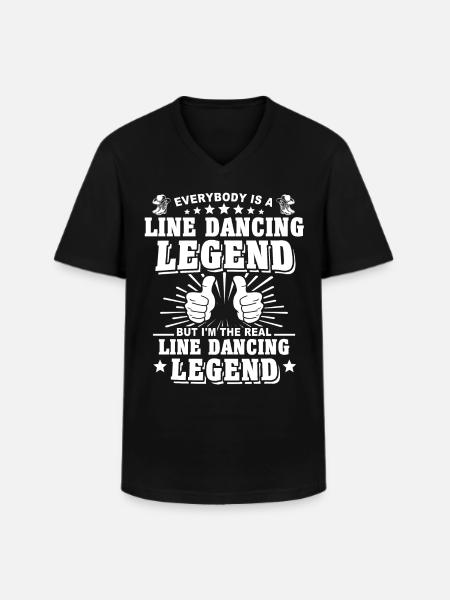 Line Dance Line Dancing - Men's V-Neck T-Shirt - black