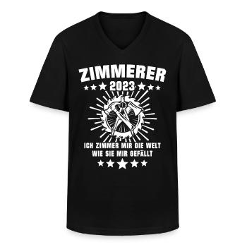 Zimmermann 2023 Zimmerer - Männer-T-Shirt mit V-Ausschnitt - Schwarz - Vorne - AI Model Male 178 dark (178cm)