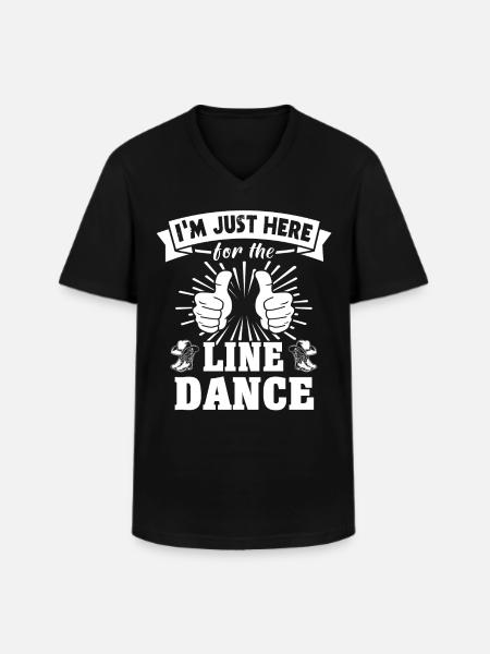 Line Dancing Gift - Men's V-Neck T-Shirt - black