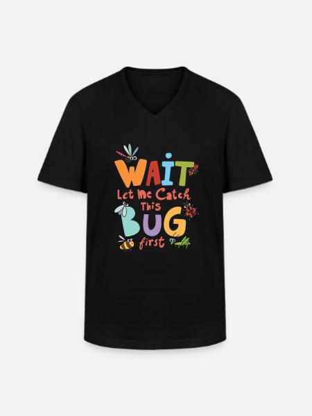 Conception d’insectes - T-shirt col V Homme - noir