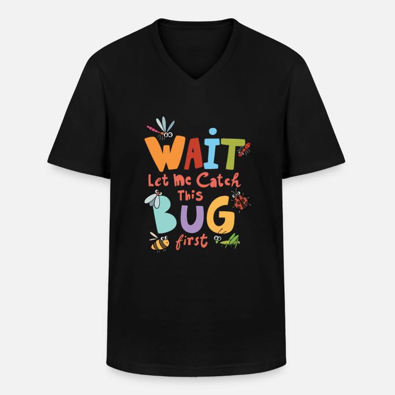 Conception d’insectes - T-shirt col V Homme - noir