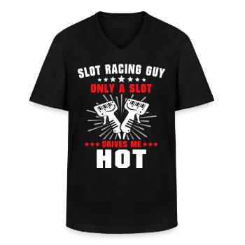 Slot Racing Slot Car - Männer-T-Shirt mit V-Ausschnitt - Schwarz - Vorne - AI Model Male 178 dark (178cm)
