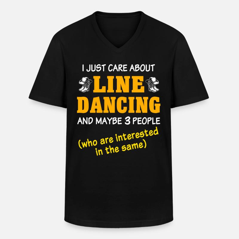 Line Dancing Sprüche - Männer-T-Shirt mit V-Ausschnitt - Schwarz